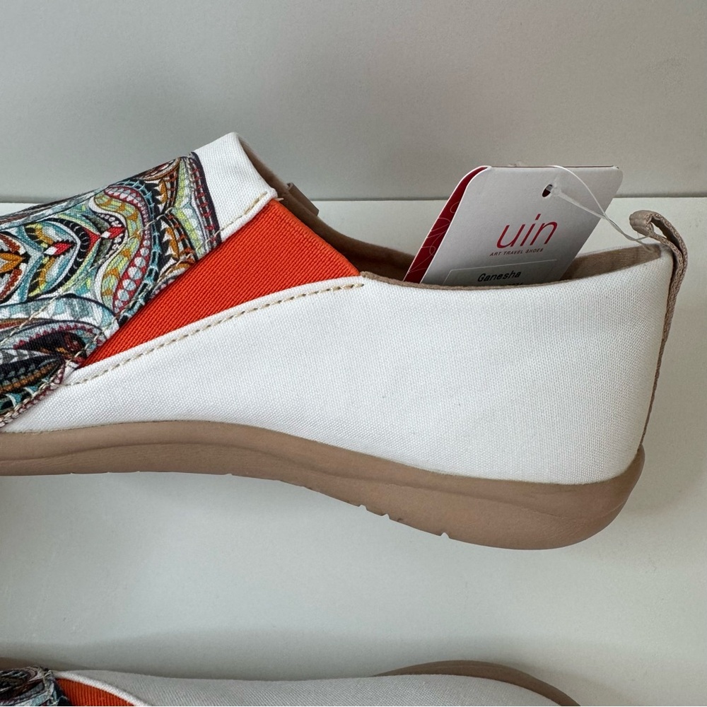 UIN Size 7 Slip On Shoes Canvas Ganesha Elephant - Picture 9 of 16